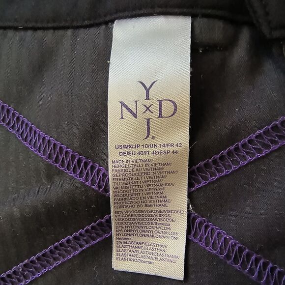 NYDJ Pants Women's 10 Black Straight Lift Tuck Stretch Trousers 32x28.5 - Picture 4 of 4